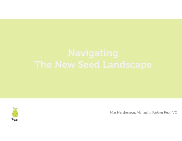 Seed Financing Landscape - Page 1